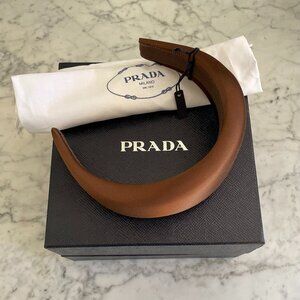new PRADA brown satin headband